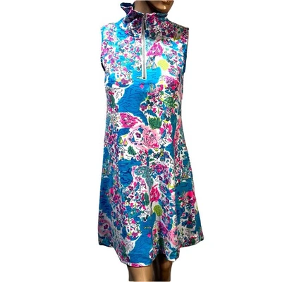 Lulu B Shift Dress Size S Small Sleeveless Sailboats Lighthouse Beach Print - Image 1 of 4