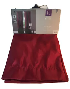 Lush Decor Milione Fiori Colorblock 42" x 84" Curtain Panel PAIR - Red / Black - Picture 1 of 5