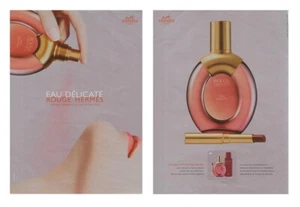 Publicité papier glacé + patch - advertising paper - Rouge d'Hermès recto verso - Picture 1 of 1