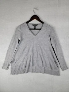 BCBG sweater Merino Wool gray size XXS long-sleeve knit casual pullover - Picture 1 of 12