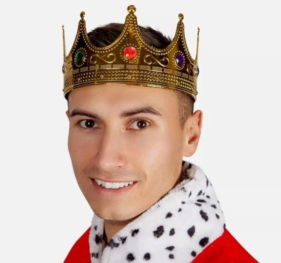 Wicked Deluxe King o Queen Plástico Corona Sombrero Adultos Vestido Elegante Foto 1 de 1