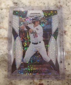 Shea Langeliers A's 2019 Panini Prizm Draft Picks WHITE SPARKLE Chrome SP /20 - Picture 1 of 5