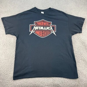 Metallica Club Vintage T-Shirt Mens XL Black Thrash Metal United States MC 2000s - Imagen 1 de 9