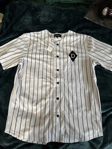 Diamond Supply Pinstripe Black And White Baseball Jersey Size L - Picture 1 of 2