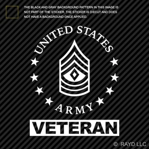 E-8 First Sergeant Veteran US Army Rank Sticker Die Cut Decal 1SG OR-8 E8 - Picture 1 of 19