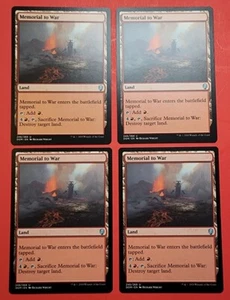 4x Memorial To War Dominaria Mtg Magic Gathering Card Red Mountain Land 246 - Picture 1 of 4