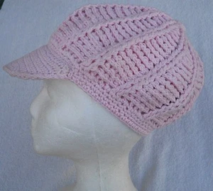 PINK~RASTA~JAMAICA~COTTON~UNISEX~HAT~CAP~NEWSBOY~WITH VISOR~MARLEY~KNIT - NEW - Picture 1 of 2