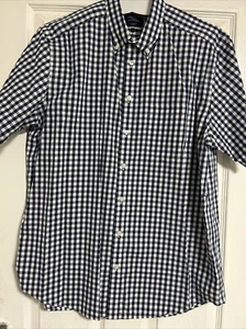 Blau kariertes Charles Tyrwhitt Kurzarmhemd für Herren. Größe L 100% Baumwolle bügelfrei - Bild 1 von 4