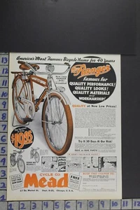1936 BICYCLES SPORT BIKE RANGER ACE MODEL COMIC MEAD CYCLE CO VINTAGE AD EB079 - Picture 1 of 1