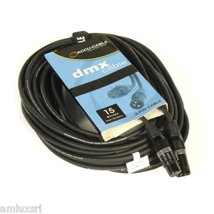 CAVO DMX SEGNALE PRO CONNETTORE XLR 3PIN POLI 0,5 1,5 3 5 10 15 30 MT E FASCETTA - Picture 1 of 8