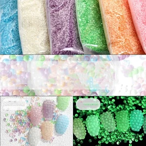 Arte en uñas redondas de resina con respaldo plano SS10 que brillan en la oscuridad 10.000 piezas - Imagen 1 de 16