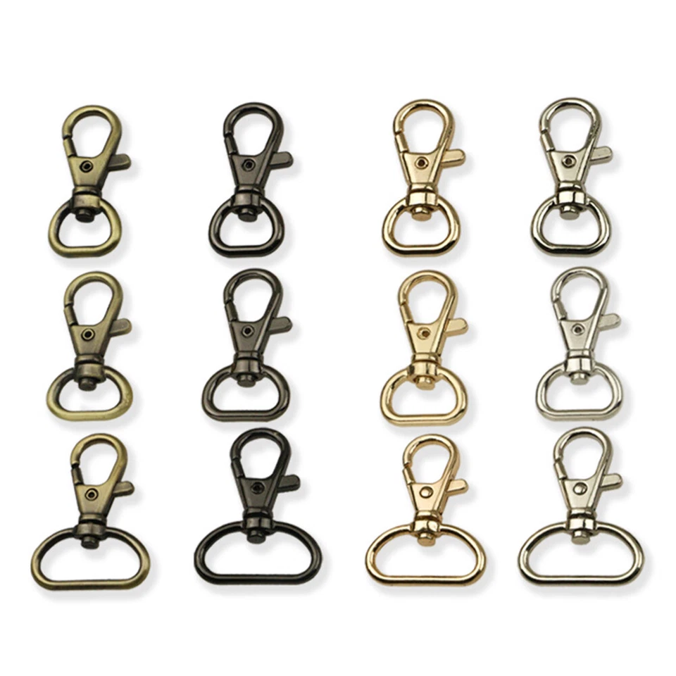 Lobster Swivel Clasps Clips Bag Key Ring Hook Findings Keychain Split Keyring - Image 1 of 4