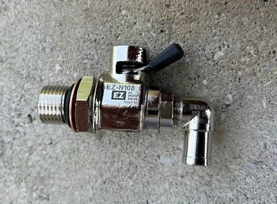 EZ-N108(16mm-1.5) EZ Oil Drain Valve with removable L-Shape Hose End Combo