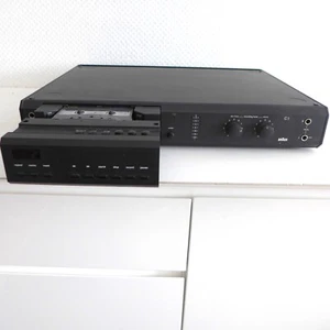 Braun Atelier in schwarz C1 Kassetendeck Design Dieter Rams - Afbeelding 1 van 2