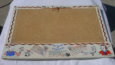 Vintage Mary Dorman "My Trophies" Bulletin Board 1958 22"x 16" Ephemera Display - Image 1 of 4