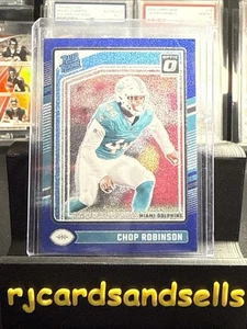 2024 Panini Donruss Optic - Rated Rookie Chop Robinson #219 Blue Glitter (RC) - Foto 1 di 2