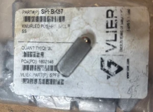 20 Pk) Vlier SPFBK57 Press-Fit, SS, émbolo de bola moleteada sin hombros .379" OD - Imagen 1 de 3