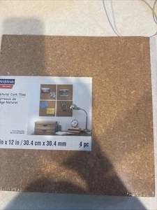 Artminds Natural Cork Tile Panels 12 x 12 Great For Office - Picture 1 of 1