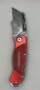 HUSKY SHARP STAINLESS STEELL RED Rapid Lock Utility Knife with Aluminum Body - Picture 1 of 10