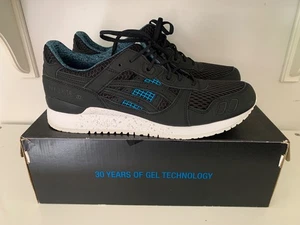 Asics Gel Lyte III Herren Größe 12 Schuhe Schwarz Schwarz Sportschuhe DN6L0 9090 - Bild 1 von 11