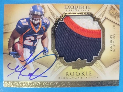 Knowshon Moreno 2009 UD Exquisite Collection /99 Patch Auto #184 Rookie - Image 1 of 2
