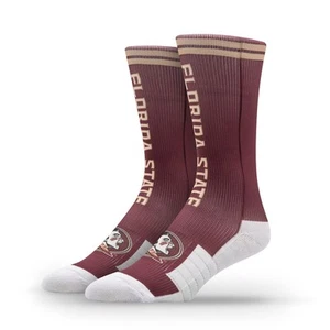 Unisex Strideline Florida State Seminoles Premium 70's Bedding Crew Socks - Picture 1 of 2