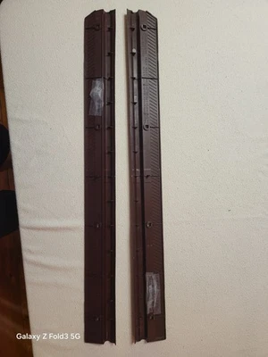 86-97 Nissan Pickup D21 Left and Right Side Door Sill Scuff Plate MAROON RED - Image 1 of 2