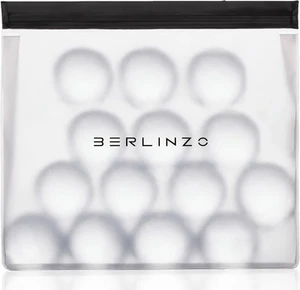 BERLINZO Large Reusable Ice Storage Bag - Freezer Safe Leak Proof Silicone and P - Picture 1 of 12