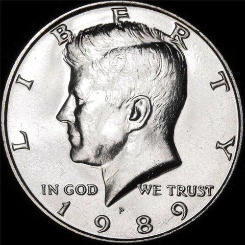 1989 P Kennedy Half Dollar - BU Cover