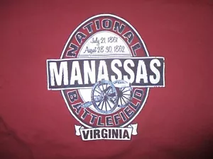 CAMISETA MANASSAS CAMPO DE BATALLA NACIONAL Virginia GUERRA CIVIL Batalla Adulto MEDIANA - Imagen 1 de 3