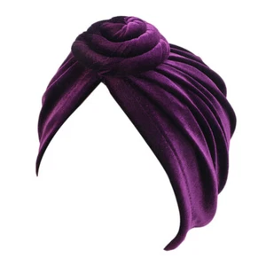 Velvet Women's Head Wraps Hat Turban Scarf Headscarf Caps Warm Ladies Hats New - Picture 1 of 22