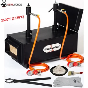 DEVIL-FORGE DFPROFLT Gas Propane Forge Farrier Burner Furnace +Tongs AU (NEW) - Bild 1 von 14