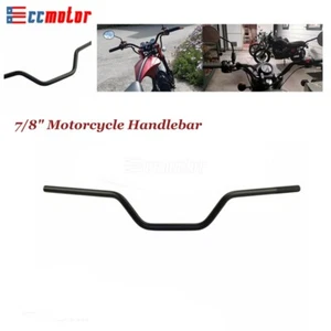 Manillar de motocicleta 7/8" barras estilo europeo para Bobber Cruiser Café Racer negro - Imagen 1 de 6
