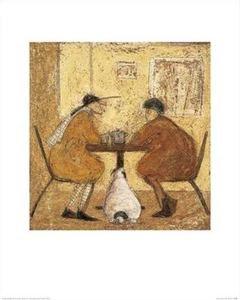 Tea for Three IMPRESIÓN ARTÍSTICA Sam Toft imagen tamaño 12 1/2" x 12 1/2" - Imagen 1 de 1