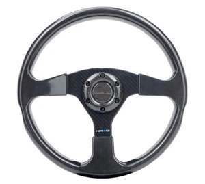 NRG® - 350 mm volante inferior plano de fibra de carbono forjada con 3 radios ST-012CF - Imagen 1 de 3