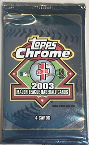Paquete minorista Topps Chrome Baseball Series 1 MLB 2003 (4 tarjetas) - Imagen 1 de 1