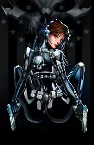 White Widow #8 PUNISHER Cvr A METALLO Jamie Tyndall - Foto 1 di 1