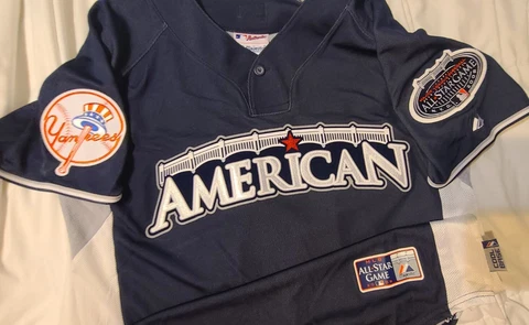 Derek Jeter 2008 MLB All Star New York Yankees Authentic Jersey Size Large Bronx Cover