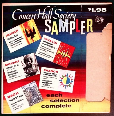 CONCERT HALL SAMPLER CONCERT HALL RECORDS VARIOUS ARTISTS VINYL LP 217-90 - Image 1 of 4