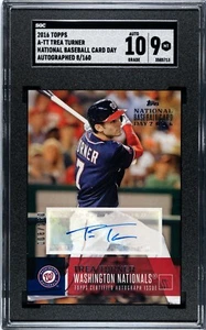 2016 Topps National Baseball Card Day #A-TT Trea Turner RC Auto #/160 SGC 9/10 - Picture 1 of 2