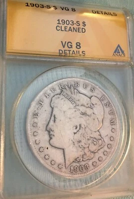 1903 S $1 MORGAN Dollar, ANACS VG8 *Details* - Image 1 of 2