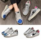 MW011007 - PRE-DIRTIED AND GLITTER LACE UP SNEAKERS (SIZE 35 - 40)