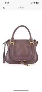 Chloe Medium Marcie Leather Satchel Bold Brown - Picture 1 of 10