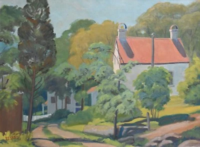 THOMAS BAYARD BEATTY JR-Philly PA Realist-Original Signed Oil-Suburban Landscape - Image 1 of 4