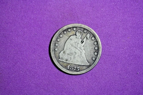 ESTATE FIND 1875 Seated Liberty Quarter!! #K2430 Cover