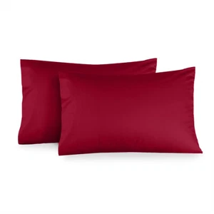 600 Thread Count 100% Cotton Solid Set of Two Pillowcase King OR Standard Sizes - Picture 1 of 17