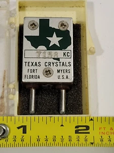 7158KHz (7.158 MHz) Vintage 40 Meter Novice Ham Crystal by Texas Crystals - Afbeelding 1 van 1