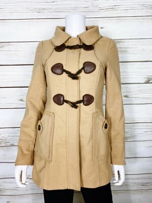 Abrigo CoffeeShop Mujer Talla S Beige Cremallera Completa con Colmillo Botones Bolsillos Forrado Foto 1 de 4