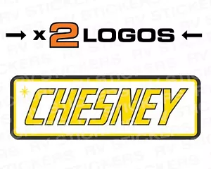 CHESNEY YELLOW LOGO Caravan decal 445MM, sticker, vintage, graphics - Picture 1 of 1