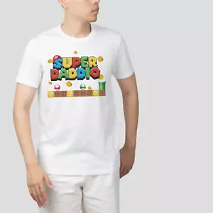 Super Daddio Adult T-Shirt great gift for Fathers day / Birthday Mario inspired - Picture 1 of 10